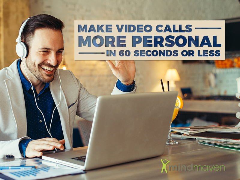 photo of man on personal video conference all at laptop