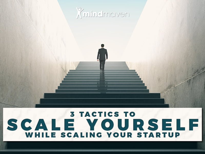 Entrepreneur ascending staircase 