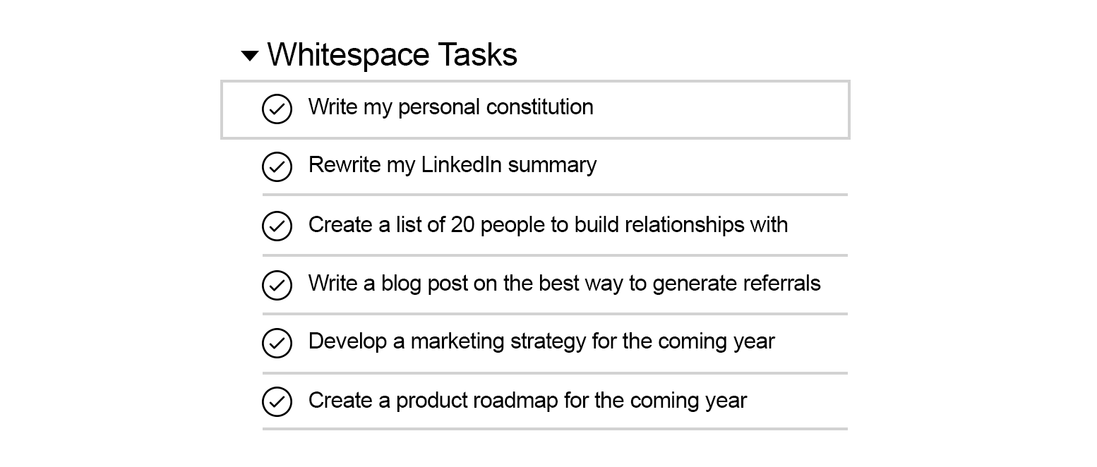 Whitespace Tasks